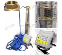 1.5HP 4" Stainless Steel Deep Bore Multistage Submersible Well Pump 115V 17.5GPM